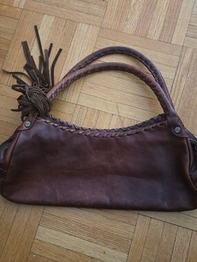 Ssamzie Handcrafted Brown Leather Shoulder Bag